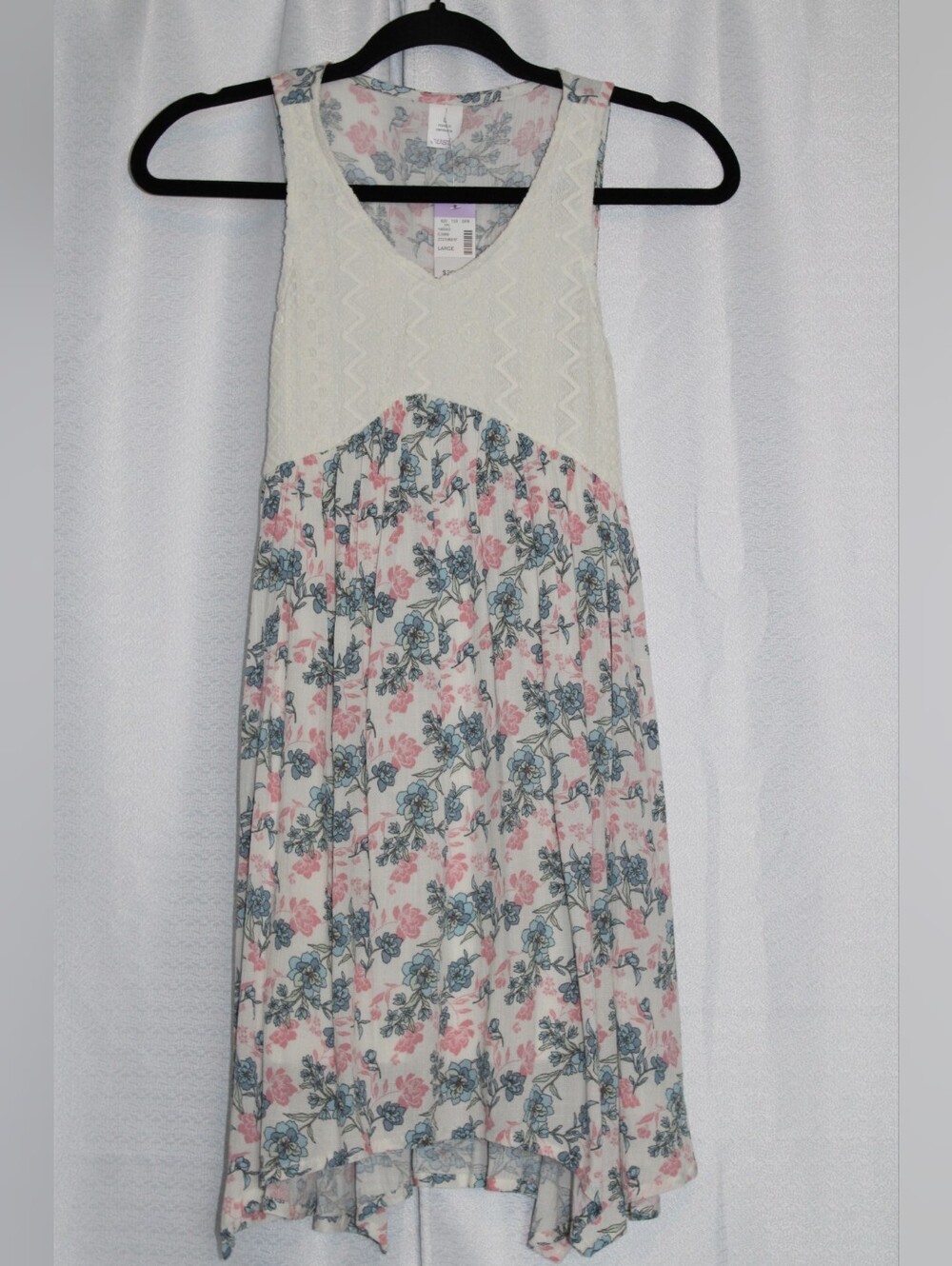 NWT Evsie Girls Floral High-Low Dress Size L (10)